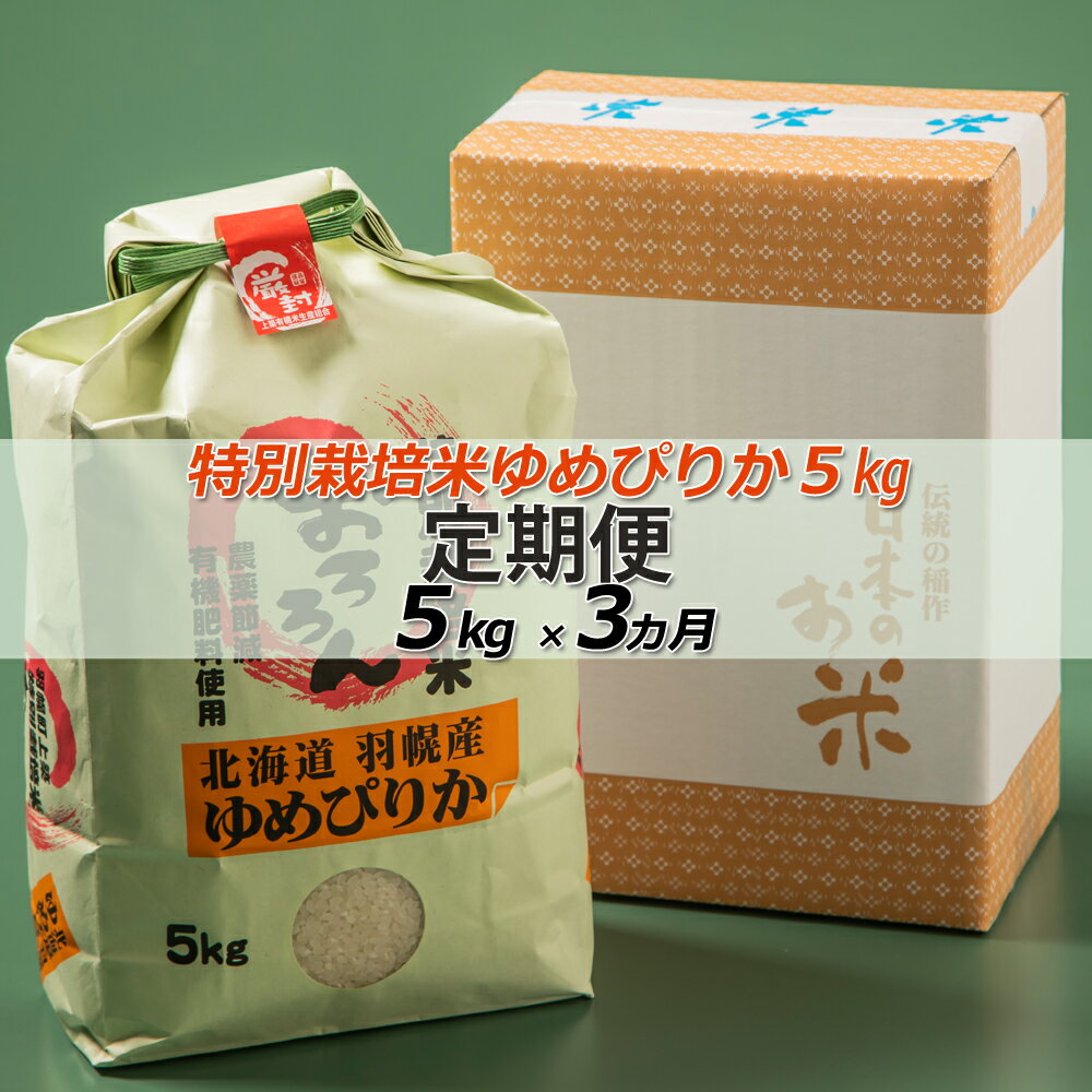【ふるさと納税】3ヵ月連続新米令和4年産北海道羽幌産特別栽培米ゆめぴりか5kg定期便
