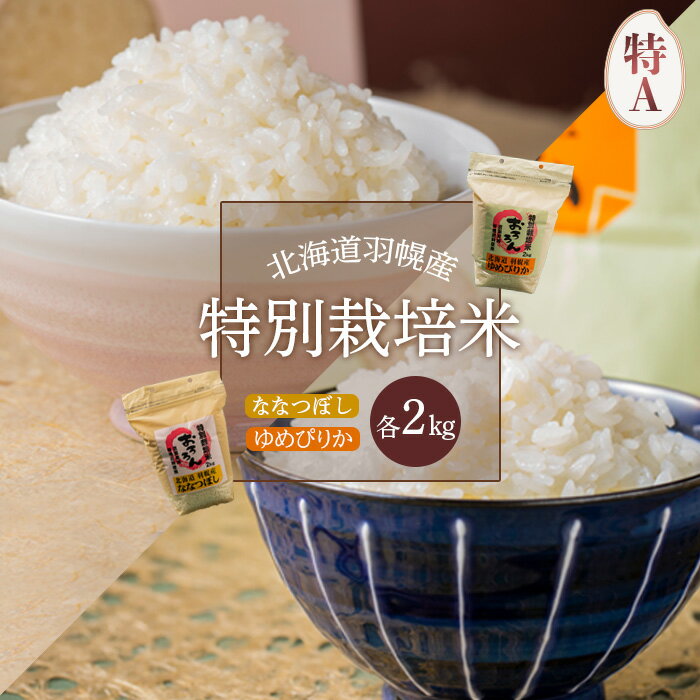 【ふるさと納税】【2025年産】 北海道羽幌産 特別栽培米 ゆめぴりか2kg・ななつぼし 2kgセット | 2キロ 計4kg 計4キロ 米 美味しいお米 安心 ...