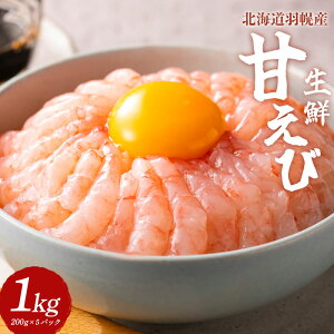 【ふるさと納税】甘えび 1kg 200g×5パック えび エビ 海老 甘エビ 甘海老 1キロ 新鮮 海鮮 人気 小分け たっぷり 甘えび丼 エビカニ 甲殻類 超速リキッド凍結 冷凍 魚介類 刺身 丼 北海道 羽幌町 羽幌 ふるさと納税【03112】