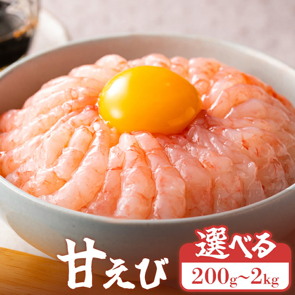 【ふるさと納税】【選べる内容量200g~2kg】超速リキッド凍結でドリップゼロ!北海道羽幌産生鮮甘えび | えび エビ 海老 甘エビ 新鮮 海鮮 人気 小分け たっぷり 甘えび丼 エビカニ 甲殻類 超速リキッド凍結 冷凍 魚介類 刺身 丼 北海道 羽幌町 羽幌 ふるさと納税【0311201】