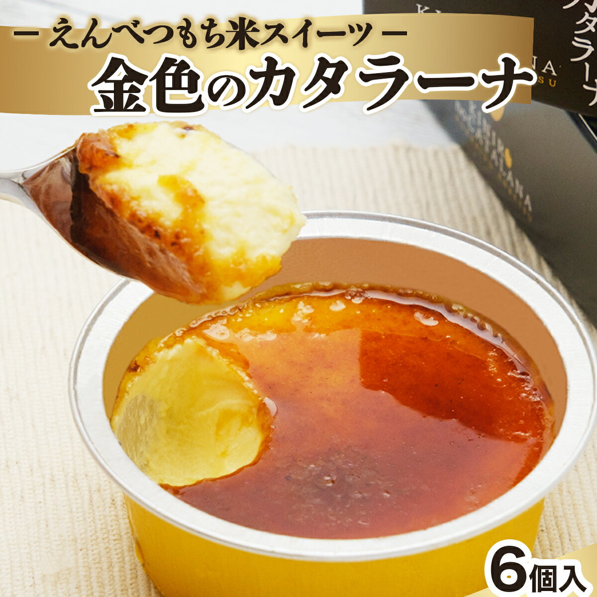 金色のカタラーナ(6個入り)えんべつもち米スイーツ カタラーナ クレームブリュレ アイス アイスクリーム スイーツ デザート もち米 北海道 遠別町