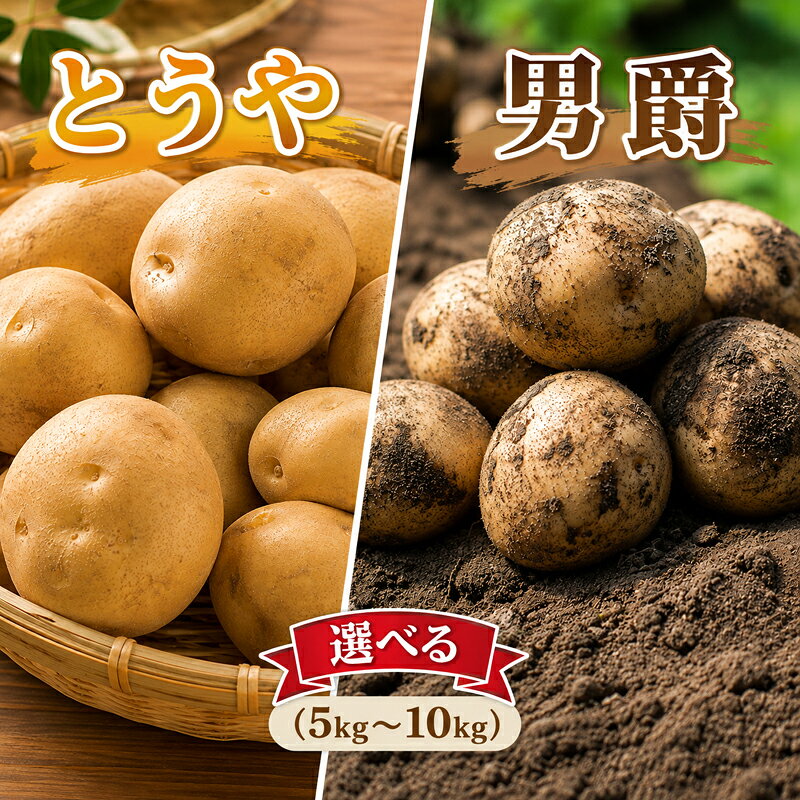 2026年産 北海道 遠別産 じゃがいも 男爵 とうや 5kg 〜 10kg 2種類食べ比べ10kg ジャガイモ じゃが芋 男爵芋 芋 野菜 やさい ほくほく ホクホク じゃがバター ランキング 人気 肉じゃが ポテトフライ 産地直送 おすすめ 北海道遠別町 遠別町