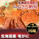 【ふるさと納税】【数量限定】北海道産 毛ガニ9尾(容量:一尾...