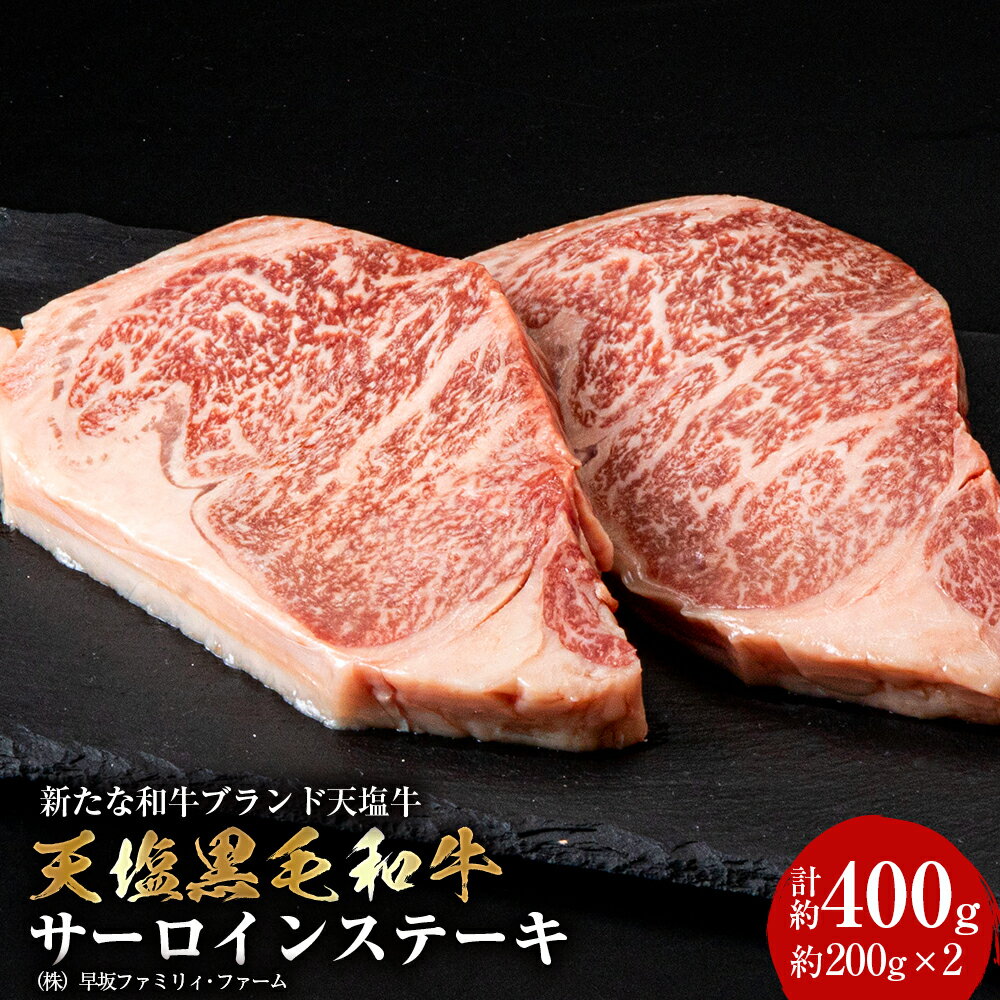 黒毛和牛 天塩和牛 サーロインステーキ 約200g×2枚(計約400g) [早坂ファーム]肉 すき焼き 牛肉 ステーキ 北海道産 国産