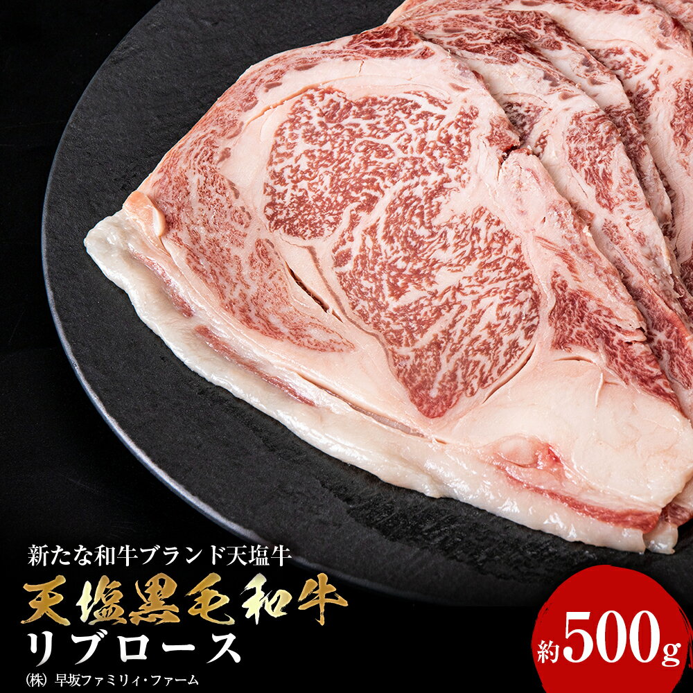 黒毛和牛 天塩和牛 すき焼き・焼肉 用 リブロース (約500g) ＜早坂ファーム＞肉 焼肉 すき焼き 牛肉 ステーキ 北海道産 国産