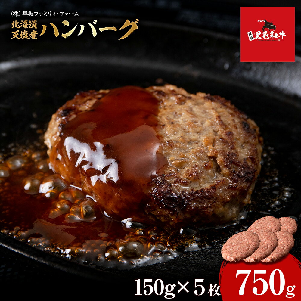 5位! 口コミ数「0件」評価「0」黒毛和牛 天塩和牛 ハンバーグ 150g×5枚セット ＜早坂ファーム＞ ふるさと納税 北海道 クリスマス