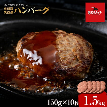 黒毛和牛 天塩和牛 ハンバーグ 150g×10枚セット ＜早坂ファーム＞ ふるさと納税 北海道 クリスマス