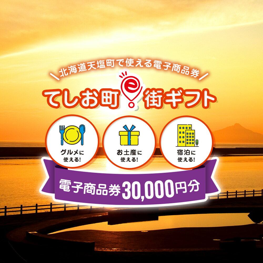 【ふるさと納税】天塩町e街ギフト　30,000円分