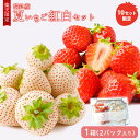 【ふるさと納税】【楽天限定】※10セット限定※猿払産夏いちご紅白セット(1箱2パック入り)【14010】