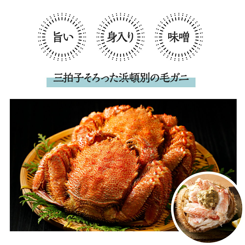 【ふるさと納税】 北海道産 毛ガニ約400g×2尾 セット ボイル お取り寄せ 冷凍 おかずおつまみ 北海道ふるさと納税 ふるさと納税 北海道 浜頓別 通販 贈答品 贈り物