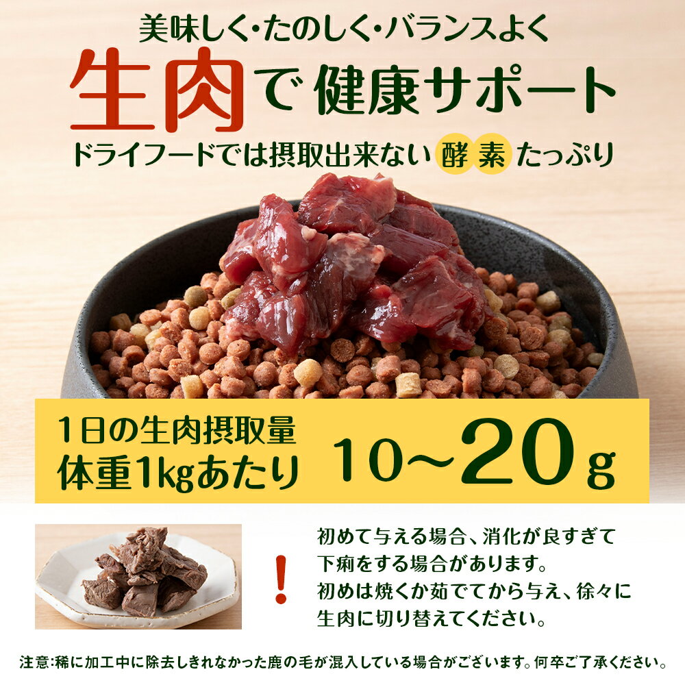 【ふるさと納税】 犬 おやつ 鹿肉 冷凍エゾシカ生肉 2kg （200g×10パック）犬 おやつ 無添加 国産 エゾ鹿肉 生肉 酵素 犬用 ペットフード ドッグフード エゾシカ 北海道ふるさと納税 ふるさと納税 北海道 浜頓別 通販 贈答品 贈り物