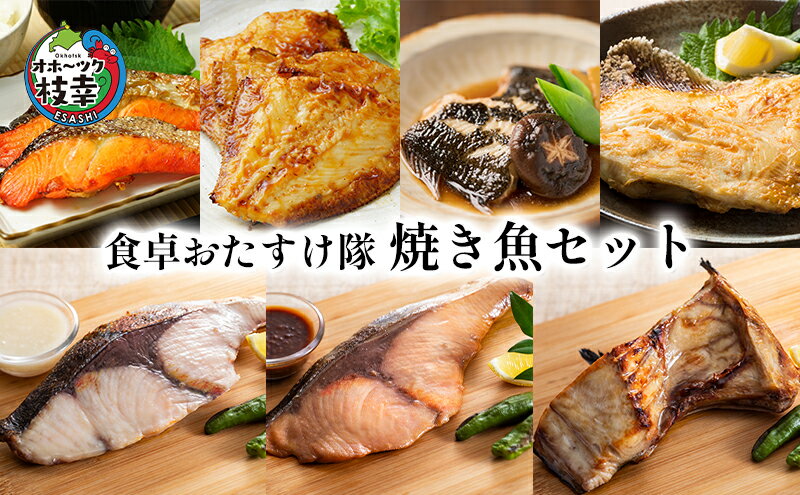 【ふるさと納税】オホーツク枝幸 食卓おたすけ隊～焼き魚セット　【定期便・魚貝類・サーモン・鮭・魚貝類・干物・魚貝類・漬魚・味噌漬け】