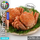 至福の逸品！特選冷凍「枝幸毛がに」約570g×2尾 毛蟹 毛ガニ　