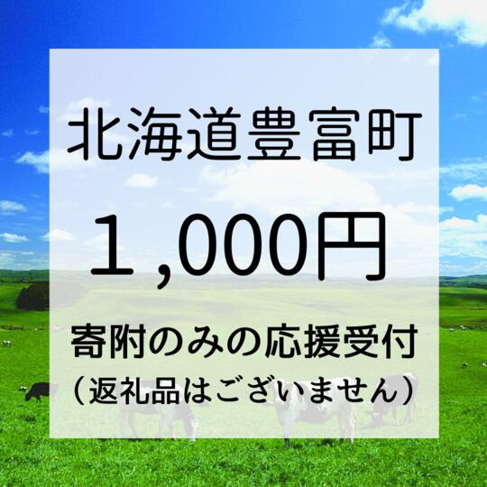 H-05 ＜寄附のみの応援受付(返礼品はございません)＞ 北海道 豊富町 返礼品なし 寄付【1,000円分】