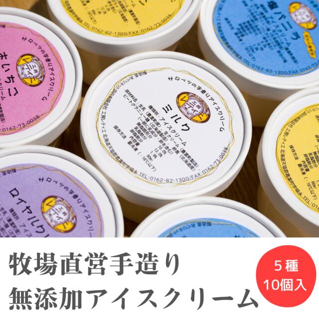 B-10 アイスクリーム　無添加【90ml × 計10個】