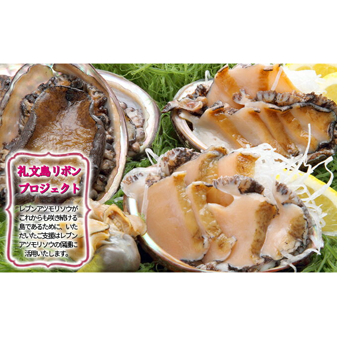 【ふるさと納税】【礼文島リボンプロジェクト】北海道礼文島産急速冷凍アワビ500g×2【魚介類・あわび・アワビ・鮑】お届け:2022年11月〜