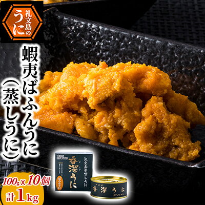 【ふるさと納税】蝦夷ばふんうに（蒸しうに）100g ×10缶