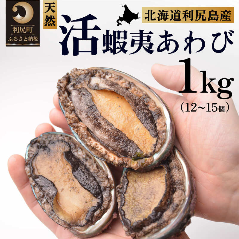 【ふるさと納税】幻の利尻島産天然蝦夷『活』アワビ1kg【10月下旬〜12月期間限定】※オンライン決済限定【魚介類・あわび・アワビ・鮑】お届け:2022年10月下旬〜2022年12月下旬まで