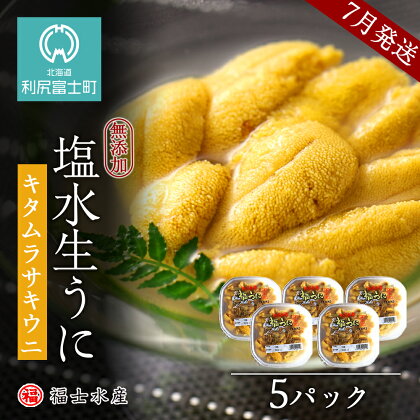 ★2022年分受付開始★利尻島産 塩水生うに ムラサキウニ5パック 7月発送分【福士水産】北海道ふるさと納税 利尻富士町 ふるさと納税 北海道 海鮮 北海道 海鮮 うに 生うに 北海道 うに 雲丹 通販 ギフト ウニ 贈答品 贈り物 【A209】