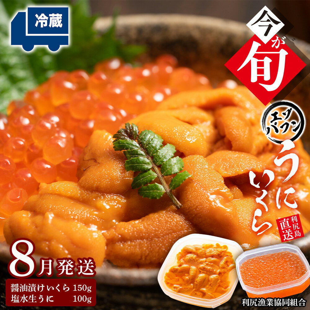 【ふるさと納税】【2024年発送予約】★直送 塩水生うに（バフンウニ）＆いくらセット8月発送【利尻漁組】北海道ふるさと納税 利尻富士町 ふるさと納税 北海道 海鮮 塩水生うにのサムネイル