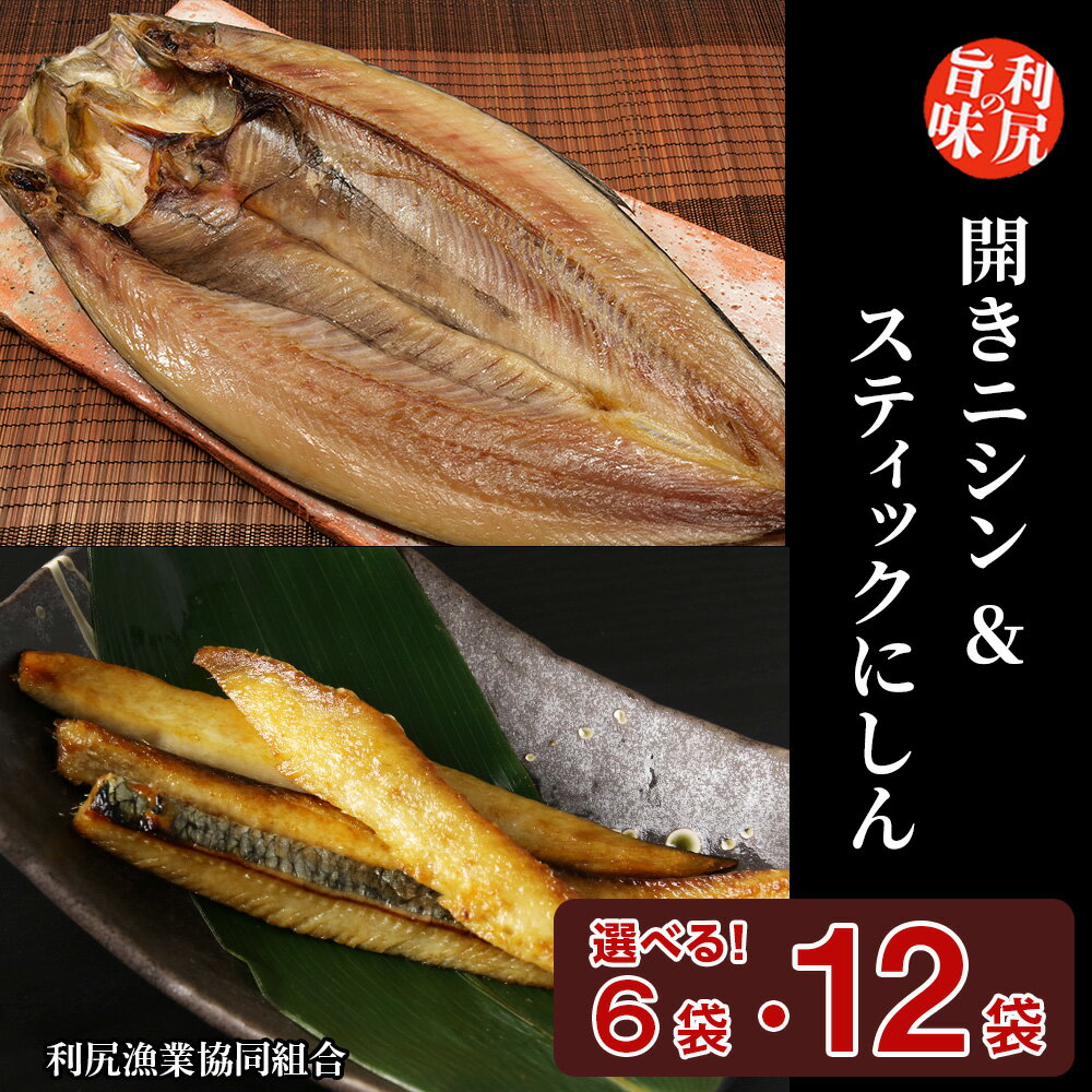 開きニシン&スティックにしんセット 選べる計6袋〜計12袋[利尻漁業協同組合]魚 開き にしん 鰊 スティック パック 小分け 北海道ふるさと納税 利尻富士町 ふるさと納税 北海道