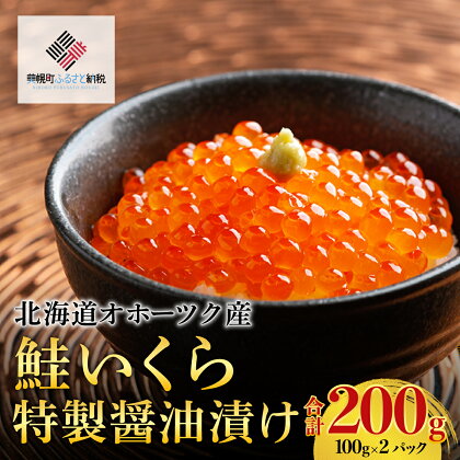 北海道オホーツク産　鮭いくら特製醤油漬け　合計200g(100g×2パック)【配送不可地域：離島】 鮭 さけ サケ しゃけ シャケ いくら イクラ 醤油漬け 北海道 美幌町 送料無料 BHRI013