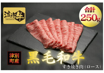 流氷牛すき焼き肉 250g （ロース） 【 ふるさと納税 人気 おすすめ ランキング 肉 にく 牛 和牛 黒毛和牛 希少 流氷牛 ロース すき焼き 霜降り やわらかい 柔らかい 旨味 おいしい 美味しい お祝い おもてなし ごちそう 北海道 津別町 送料無料 】 TBTR003