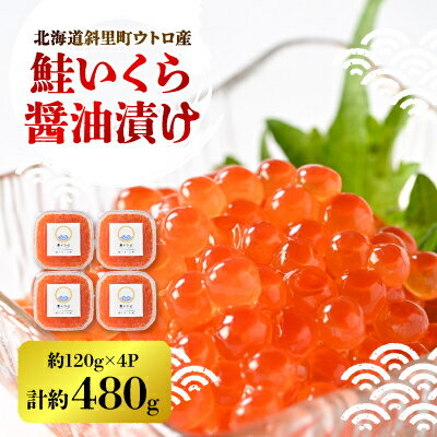 【ふるさと納税】【新物】鮭いくら醤油漬け　約120g×4パック【配送不可地域：離島】【1374834】