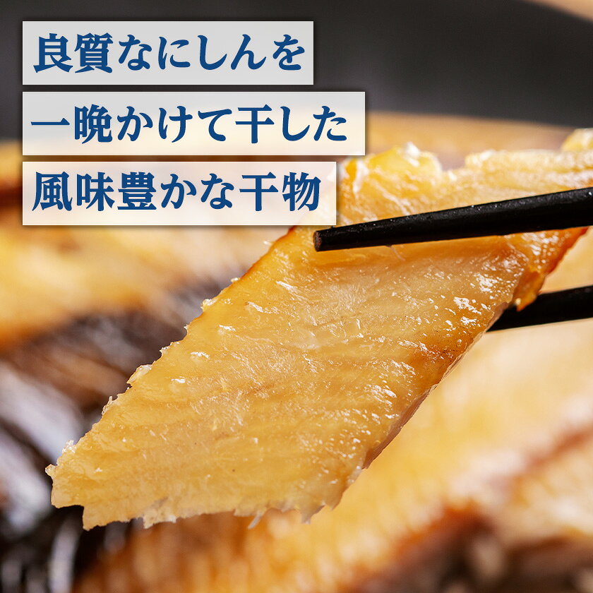 【ふるさと納税】開きにしん一夜干し 5枚セット_ にしん 一夜干し 干物 開き セット 人気 美味しい 北海道産 真空パック 焼き魚 無添加 網走加工【配送不可地域：離島】【1682674】