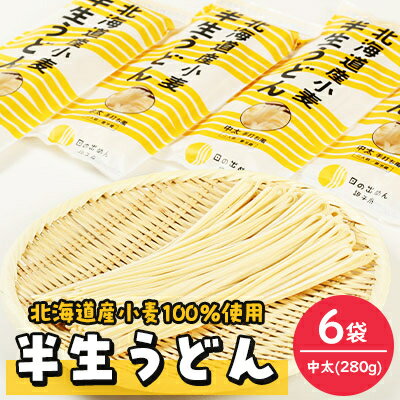 55位! 口コミ数「0件」評価「0」半生うどん(中太)280g×6袋【配送不可地域：離島・沖縄県】【1291522】