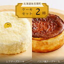 【ふるさと納税】2種のケーキセット(レアチーズケーキ・バスク風チーズケーキ) 【 ふるさと納税 人気 おすすめ ランキング 菓子 焼菓子 バスク風 チーズケーキ レアチーズケーキ 甘い 美味しい 北海道 佐呂間町 送料無料 】 SRMJ022