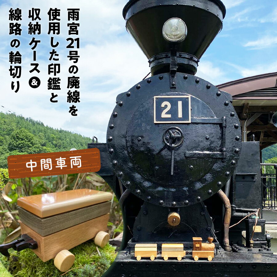 【ふるさと納税】鉄印21号と専用ケース（中間車両）＆線路の輪切り