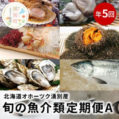 [国内消費拡大求む]北海道オホーツク湧別産 旬の魚介類 定期便A [定期便・ 魚貝類 生牡蠣 かき ウニ ]