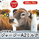 中谷牧場 ジャージー A2ミルク 200ml×10本 ジャージー牛 やさしい 国産 オホーツク 北海道　