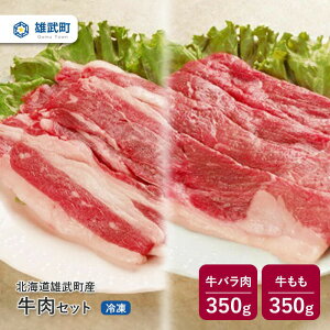 【ふるさと納税】北海道産 牛肉 冷凍 バラ 350g もも 350g セット 詰め合わせ 国産 焼き...