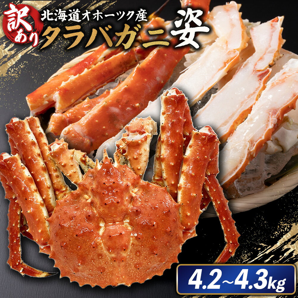 【ふるさと納税】北海道オホーツク産 《訳アリ》冷タラバガニ姿 4.2〜4.3kg | 北海道産 オホーツク産 オホーツク オホーツク産 オホーツク海産 タラバガ...
