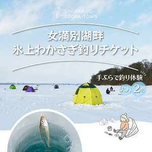 【ふるさと納税】 女満別湖畔氷上わかさぎ釣りチケット(大人2名様用) ふるさと納税 ワカサギ釣り わかさぎ 公魚 釣り 魚 体験 チケット レンタル 北海道 大空町 送料無料 OSS001