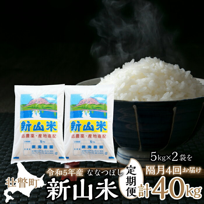 7位! 口コミ数「0件」評価「0」◆令和5年産米◆新山米(ななつぼし)5kg×2袋 10kg 隔月4回お届け ふるさと納税 人気 おすすめ ランキング 北海道 壮瞥 定期便 ･･･ 