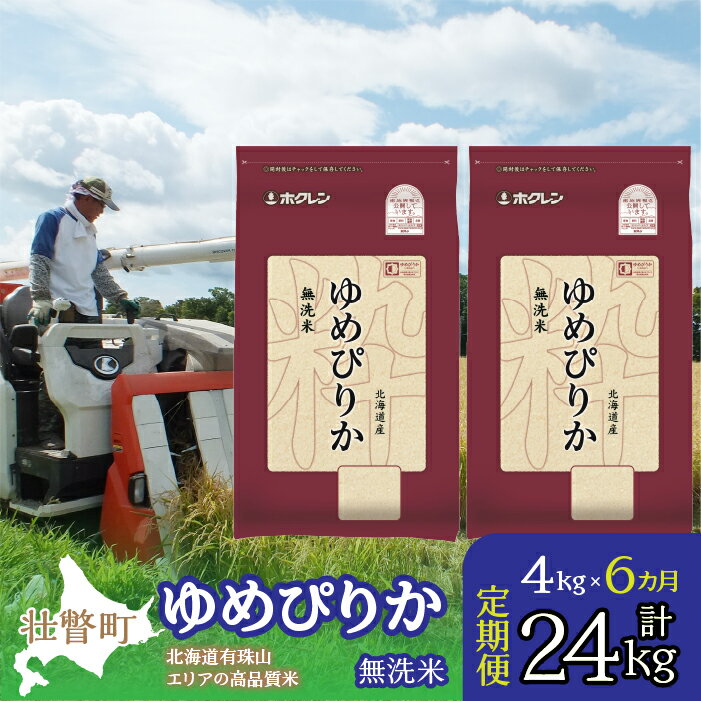 【ふるさと納税】定期便 6ヵ月連続6回 北海道産 ゆめぴりか 無洗米 4kg ふるさと納税 人気 おすすめ ランキング 北海道 壮瞥 定期便 無洗米 米 白米 ゆめぴりか 甘い おにぎり おむすび こめ 贈り物 贈物 贈答 ギフト セット 北海道 壮瞥町 送料無料 SBTD051