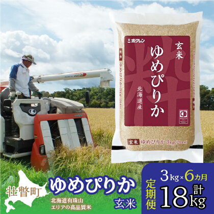 定期便 6ヵ月連続6回 北海道産 ゆめぴりか 玄米 3kg ふるさと納税 人気 おすすめ ランキング 北海道 壮瞥 定期便 玄米 米 ゆめぴりか 炊き込みご飯 おにぎり おむすび こめ 贈り物 贈物 贈答 ギフト セット 北海道 壮瞥町 送料無料 SBTD071