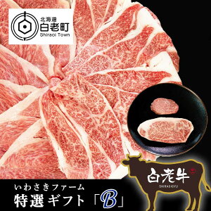 【ふるさと納税】 いわさきファーム白老牛 ギフト「B」セット和牛 牛肉 スライス ステーキ 肉料理 北海道ふるさと納税 白老 ふるさと納税 北海道 夏ギフト