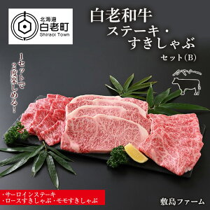 【ふるさと納税】白老和牛ステーキ・すきしゃぶセット(B)《敷島ファーム》牛肉 黒毛和牛 ステーキ すきしゃぶ セット 北海道ふるさと納税 白老 ふるさと納税 北海道