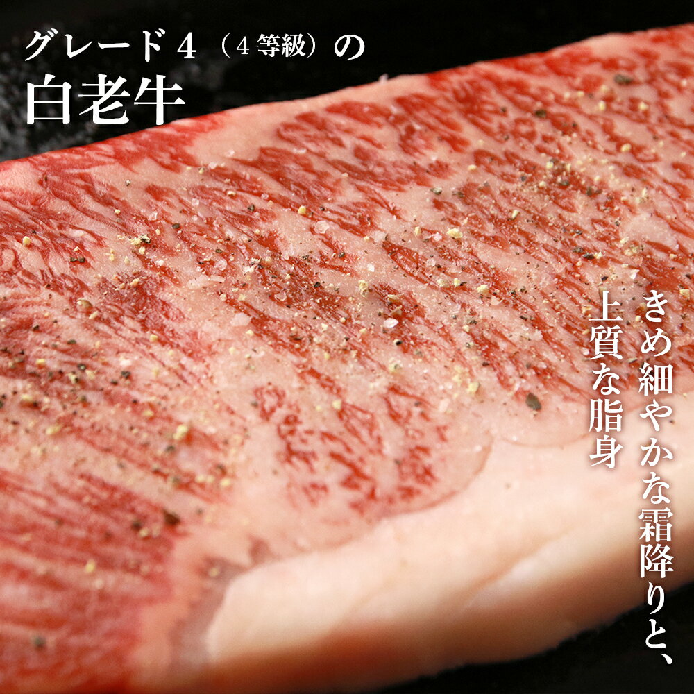 【ふるさと納税】白老牛〈4等級〉ロースステーキ(150g×4枚)(たれ付)和牛 牛肉 ステーキ ロース ステーキソース 肉料理 黒毛和牛 北海道ふるさと納税 白老 ふるさと納税 北海道