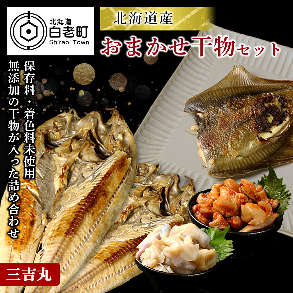 [北海道産]海産物のプロが選ぶ!おまかせ干物セットホッケ カレイ マツブ ホッキ 干物 キムチ 北海道ふるさと納税 白老 ふるさと納税 北海道