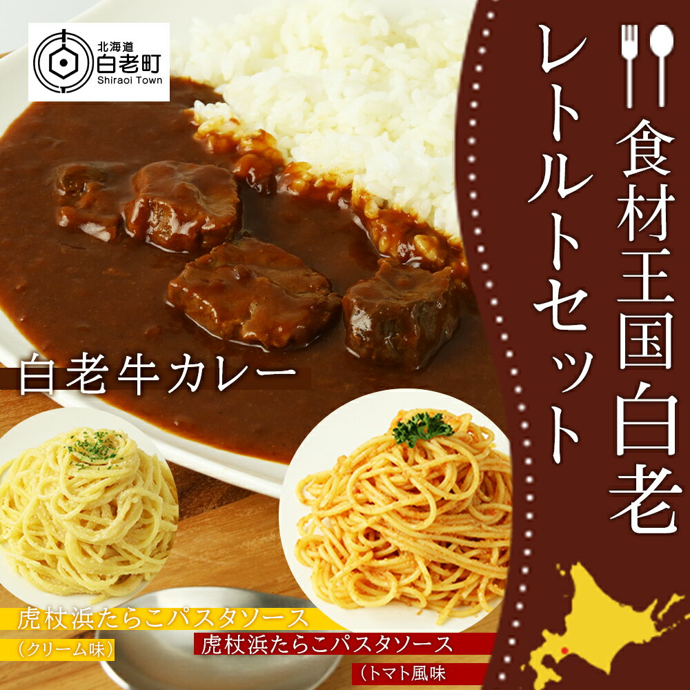 【ふるさと納税】「食材王国」白老レトルトセットカレー パスタソース たらこパスタ たらこソース 惣菜 レトルト 北海道ふるさと納税 白老 ふるさと納税 北海道