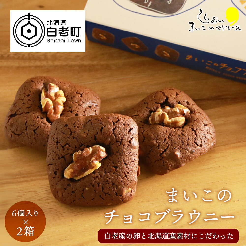 【ふるさと納税】まいこのブラウニー(6個入り)×2箱セット AR104お菓子 デザート スイーツ ブラウニー 洋菓子 北海道ふるさと納税 白老 ふるさと納税 北...