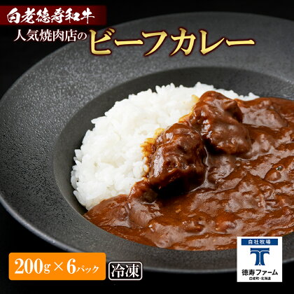 和牛 ビーフカレー 6個セット＜徳寿＞ 200g×6袋白老牛 牛肉 黒毛和牛 ビーフカレー カレー 北海道 惣菜 北海道ふるさと納税 白老 ふるさと納税 北海道