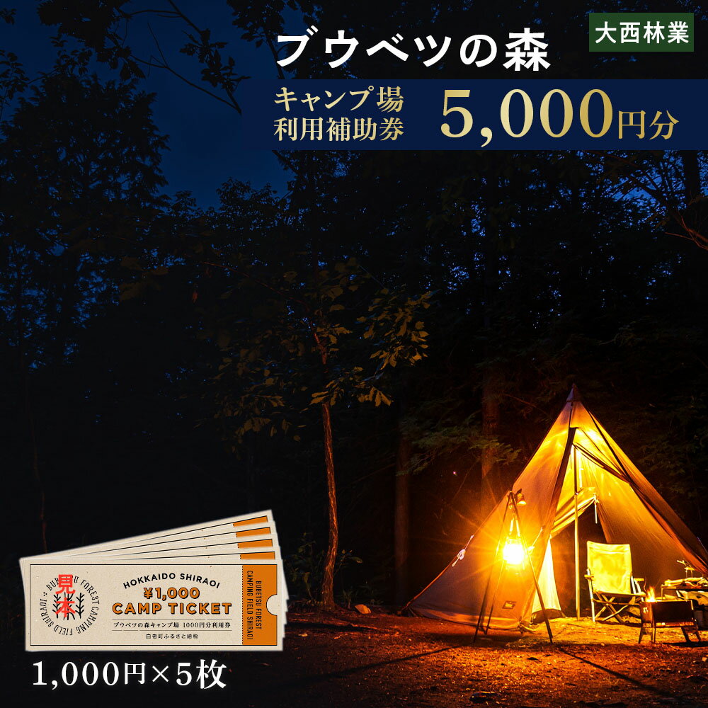 キャンプ場 利用補助券 ブウベツの森 北海道 白老町 (5000円分)キャンプ場 レジャー アウトドア 施設 チケット 利用補助券 北海道ふるさと納税 白老 ふるさと納税 北海道 体験