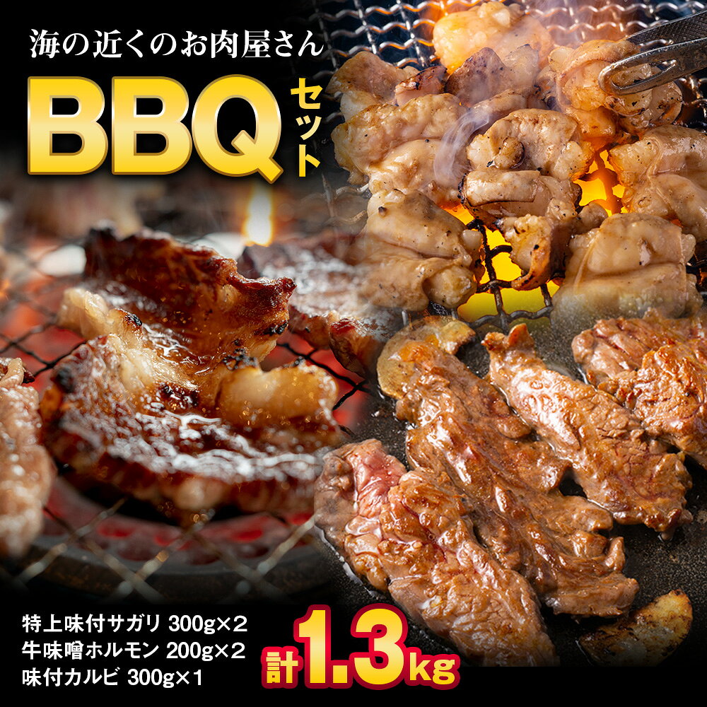 海の近くのお肉屋さん BBQ セット牛肉 焼肉 バーベキュー BBQ 味付 サガリ 味噌 ホルモン カルビ 味噌ホルモン 味付カルビ 北海道ふるさと納税 白老 ふるさと納税 北海道 夏ギフト