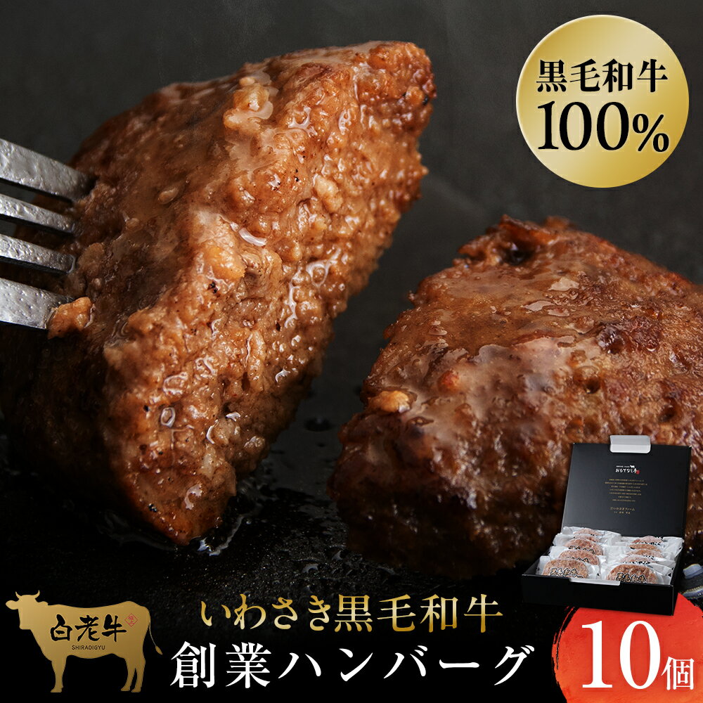 9位! 口コミ数「0件」評価「0」いわさき黒毛和牛 創業ハンバーグ 120g×10個 冷凍 白老和牛 和牛 牛肉 100％ ギフト AB022和牛 牛肉 加工肉 冷凍 ハンバ･･･ 